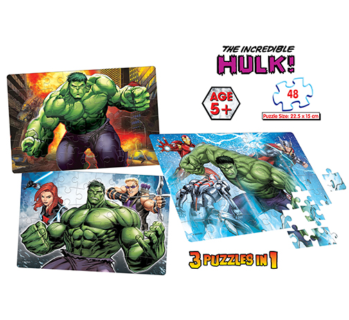 Avengers: The Incredible Hulk 3 x 48 Pieces